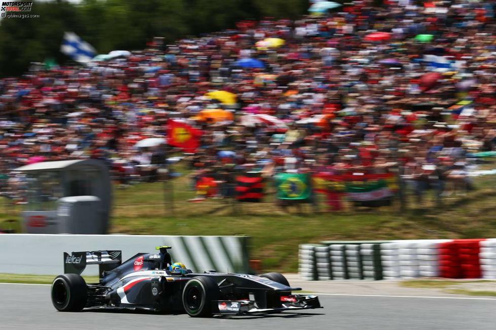 Teamkollege Esteban Gutierrez freut sich auf die spanische Stimmung: 