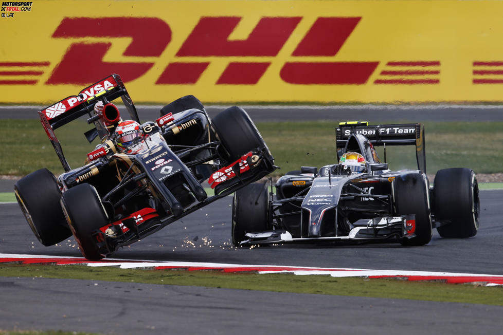 In Silverstone wendet sich das Blatt. Diesmal ist es Gutierrez, der Maldonado fliegen lässt.