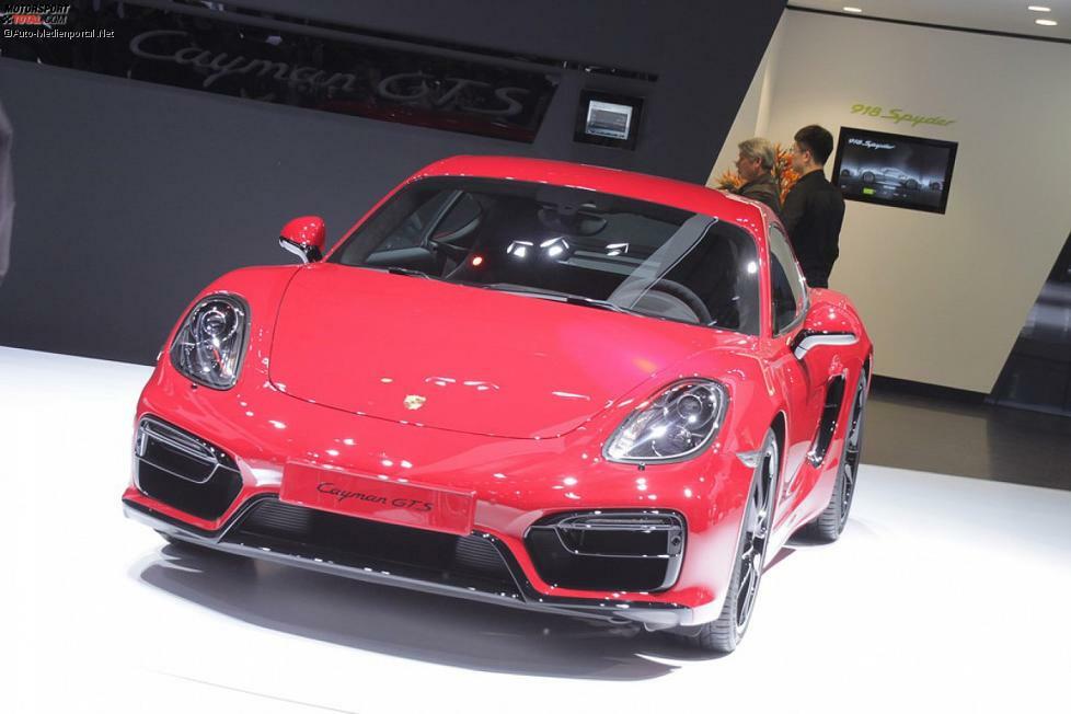 Der Porsche Cayman GTS feiert auf der Auto China in Peking (-29. April 2014) sein Debüt. 