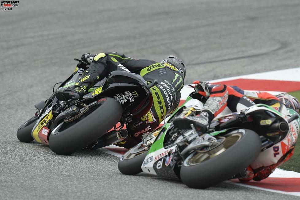 Beim Rennen in Misano erhielten die Yamaha-Werkspiloten ein umfassendes Technik-Update. Crutchlow hingegen musste nach wie vor auf das Seamless-Getriebe verzichten. In der letzten Runde schnappte ihm Stefan Bradl den fünften Platz noch weg.