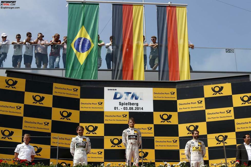 Spielberg (Österreich), 3. August 2014: Augusto Farfus (RBM-BMW/2.), Marco Wittmann (RMG-BMW/1.) und Timo Glock (MTEK-BMW/3.)