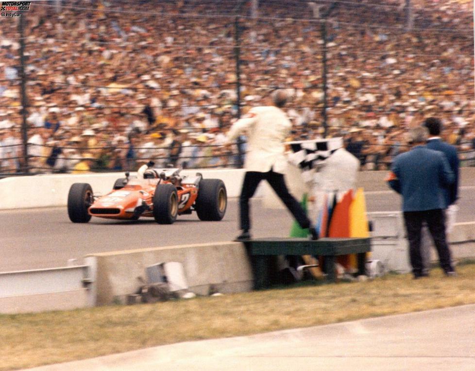 Mai 1969: Mario Andretti gewinnt das Indy 500 in einem Hawk-Ford von Andy Granatelli. Bis heute ist es der einzige Indy-500-Erfolg der Andretti-Familie.