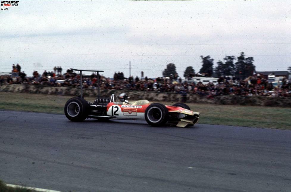 Herbst 1968 in Watkins Glen: Mario Andretti in einem Lotus 49B. Es ist sein erstes Formel-1-Rennen.
