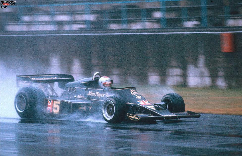 1976: Das legendäre Regenrennen von Fuji. Niki Lauda steigt aus, James Hunt wird Weltmeister und Mario Andretti siegt in seinem wunderschönen Lotus 77.