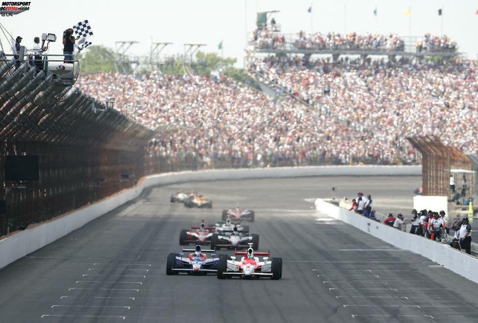 Wenige Monate später unterliegt Marco Andretti im Mai 2006 im Indy 500 nur hauchdünn gegen Sam Hornish Jr.