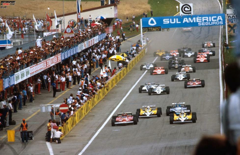 Die Saison 1981 verläuft für Renault-Pilot Arnoux überwiegend harzig. Einzig auf dem Österreichring (Foto) gelingt ihm der Sprung aufs Podest: Zweiter hinter Jacques Laffite im Ligier.