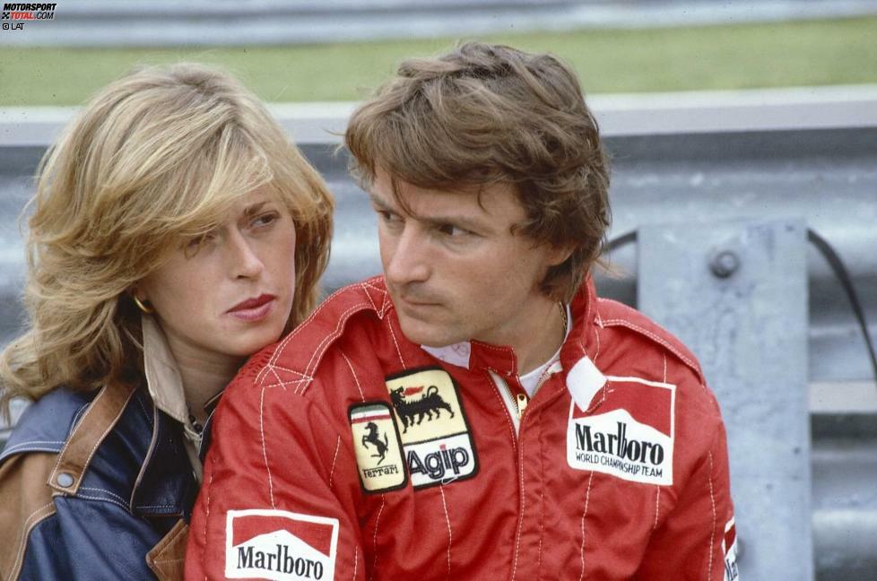 Rene Arnoux (hier 1983 mit Ehefrau Annette) wird am 4. Juli 1948 in Pontcharra in der Nähe von Grenoble geboren. Im Verlauf seiner zwölfjährigen Formel-1-Karriere bringt es der Franzose auf 149 Grand-Prix-Starts.