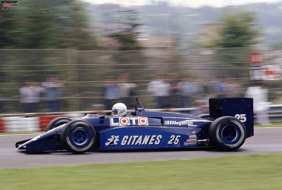 1987 beginnt der Abstieg des Ligier-Teams. Mit dem schweren Megatron-Motor ist der JS29 nicht konkurrenzfähig. Arnoux holt einen einzigen WM-Punkt (Platz sechs in Spa-Francorchamps) und schiebt zunehmend Frust.