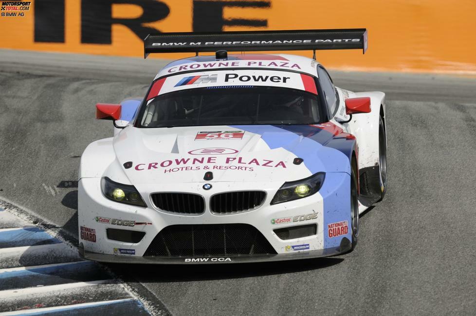 Auch für das zweistündige Rennen in Laguna Seca erarbeiteten sich die BMW-Piloten eine vielversprechende Ausgangslage: Im Qualifying erreichten die beiden BMW Z4 GTLM die Positionen zwei (56) und fünf (55). Während sich Auberlen und Priaulx verbessern konnten und als Zweite einen weiteren Podestplatz errangen, kam das zweite Auto nach Vibrationen im Cockpit und einer Strafe nicht über Platz zehn hinaus. Zu Beginn der traditionellen Sommerpause führte RLL dennoch weiterhin die Gesamtwertungen an.