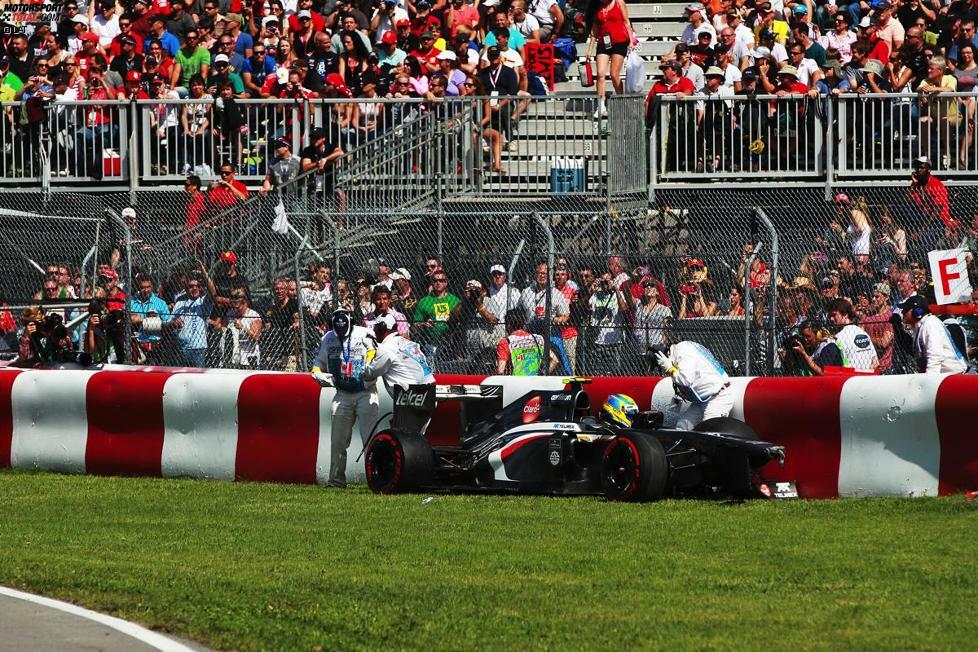 Für Sauber-Pilot Esteban Gutierrez ist der Grand Prix wenige Runden vor dem Ende nach einem Abflug in Kurve zwei beendet. Doch sein Unfall soll dramatische Folgen haben.
