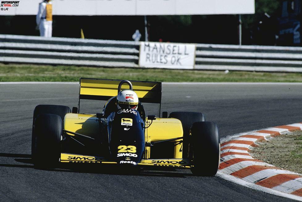 Über Stationen bei Minardi (dem einzigen Team, für das er keine WM-Punkte einfährt) und Brabham ging es 1988 zu Neueinsteiger Rial, große Erfolge blieben jedoch Mangelware