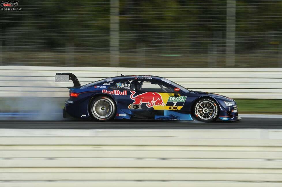 1. Freies Training: Mattias Ekström (Abt-Sportsline-Audi) gibt beim Trainingsauftakt in Hockenheim in 1:34.136 Minuten das Tempo vor. Auf den Plätzen landen Daniel Juncadella (Mücke-Mercedes) und Marco Wittmann (RMG-BMW).