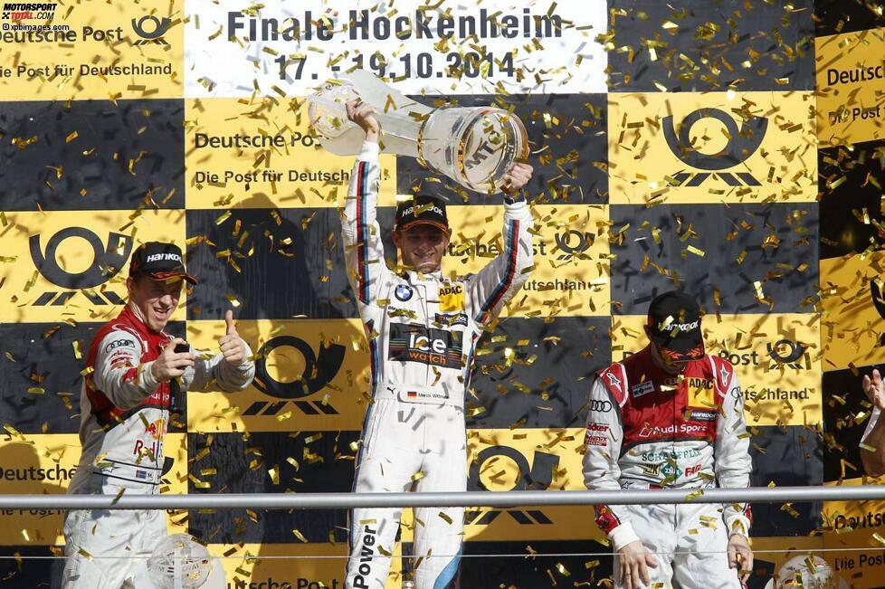 Gesamtstand: In der Fahrerwertung belegen Marco Wittmann (RMG-BMW/156 Punkte), Mattias Ekström (Abt-Sportsline-Audi/106) und Mike Rockenfeller (Phoenix-Audi/72) die Positionen eins bis drei. In der Herstellerwertung setzt sich Audi mit 409 Punkten gegen BMW (379) und Mercedes (222) durch. RMG-BMW (203) gewinnt die Teamwertung vor Abt-Sportsline-Audi (136) und Phoenix-Audi (116).