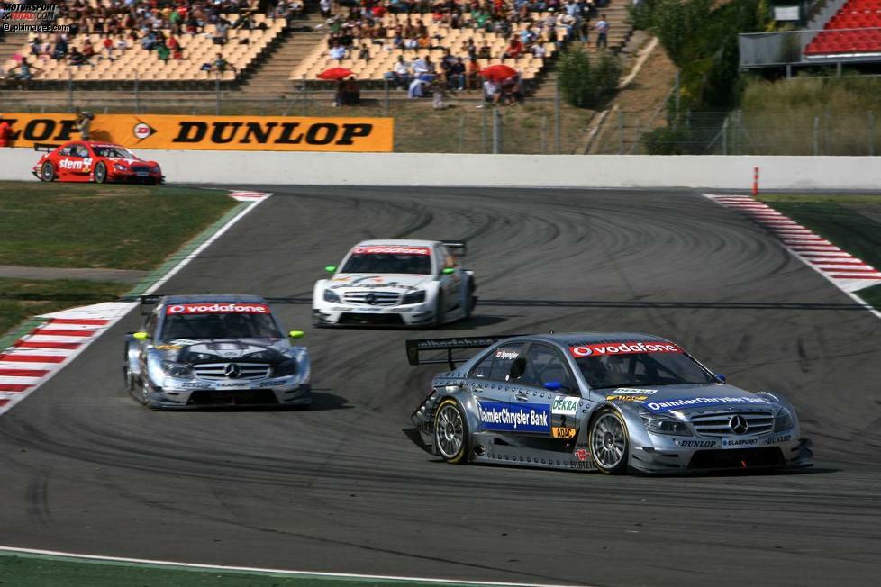 Mercedes belegte gleich zweimal in der DTM-Geschichte bei einem Rennen die ersten sechs Plätze: 2001 in Hockenheim und 2007 in Barcelona (Foto). Audi gelang dieses Kunststück 2011 in Valencia.