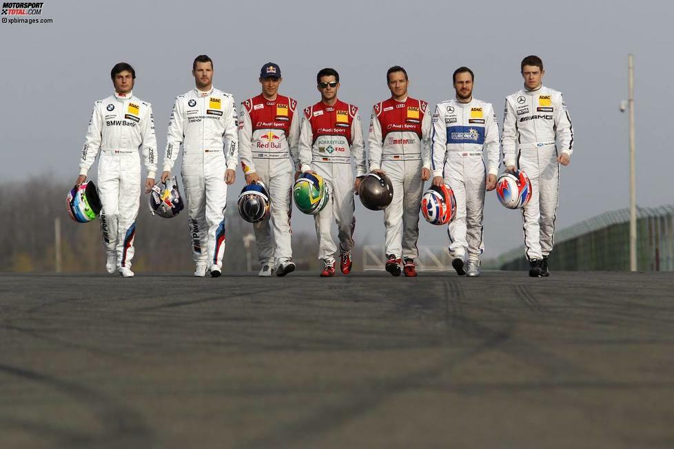 2014 starten mit Mattias Ekström (Audi), Timo Scheider (Audi) und Titelverteidiger Mike Rockenfeller (Audi), Martin Tomczyk (BMW) und Bruno Spengler (BMW) sowie Gary Paffett (Mercedes) und Paul di Resta (Mercedes) gleich sieben DTM-Champions - so viele wie nie zuvor in einer Saison.