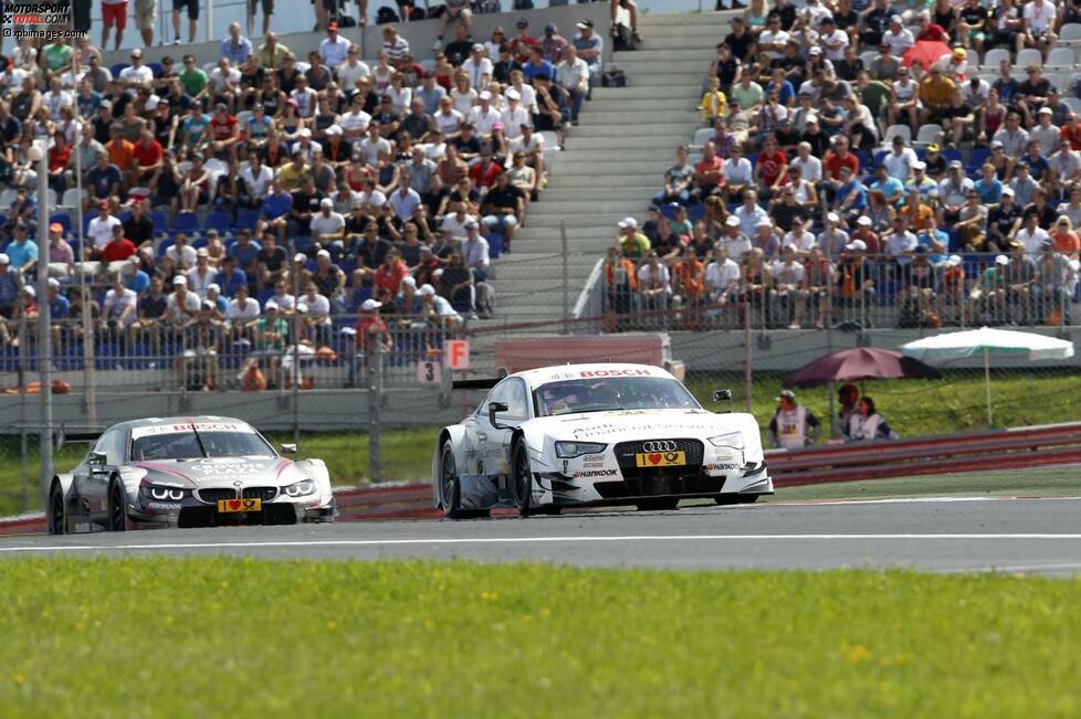 Der höchste Topspeed: Beim Rennen der DTM auf dem Red-Bull-Ring wurde die Höchstgeschwindigkeit mit 246 km/h gemessen. Den Topwert erreichten die beiden Audi-Piloten Adrien Tambay (Abt) und Nico Müller (Rosberg) sowie BMW-Fahrer Maxime Martin (RMG). Die Messung erfolgte unmittelbar vor dem Bremspunkt auf der langen Geraden zwischen Kurve eins und zwei. Sieger Marco Wittmann (RMG-BMW) lag mit 243 km/h im Mittelfeld, langsamster Fahrer war Antonio Felix da Costa (MTEK-BMW) mit 241 km/h. Demnach lagen die individuellen Höchstwerte der 23 DTM-Piloten nur 5 km/h auseinander.