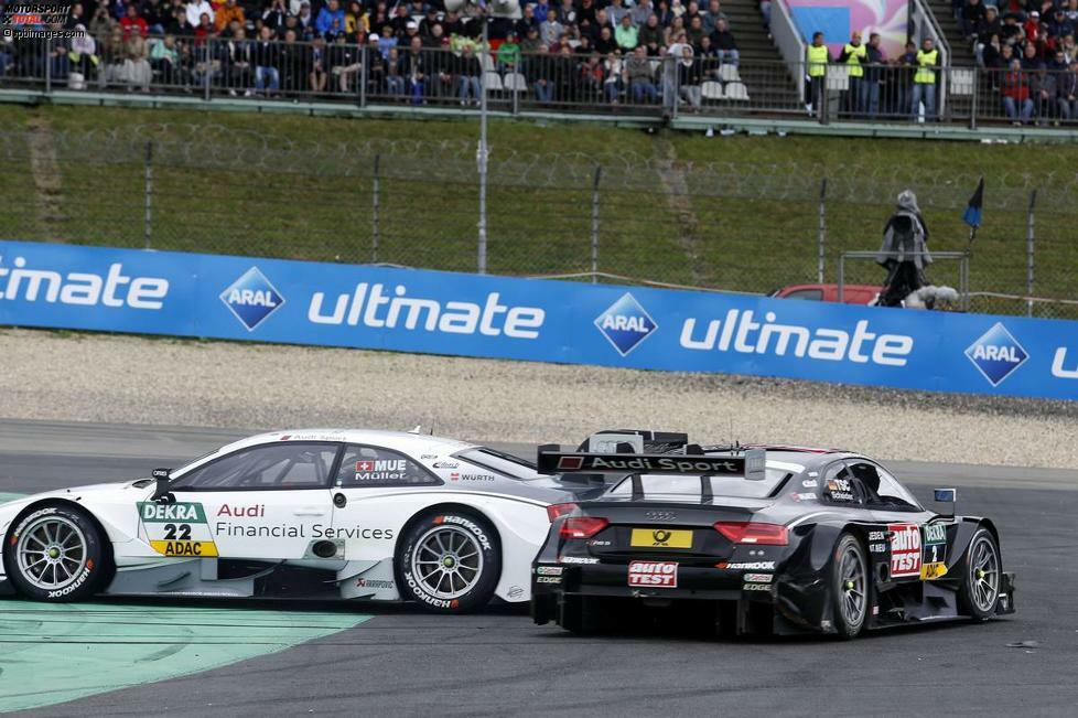 Der Verlierer des Wochenendes - Teil 2: Auch ein weiterer Verlierer des Wochenendes kommt aus dem Audi-Lager. Timo Scheider (Phoenix) hatte sich für sein Heimspiel auf dem Nürburgring eine Menge vorgenommen und zeigte mit Position fünf im Qualifying, dass er es ernst meint. Nach nur acht Runden war die Eifelrundfahrt für den Audi-Piloten dann vorzeitig beendet, als Robert Wickens (HWA-Mercedes) den Audi RS5 von Scheider traf und dieser in der Folge zu allem Übel noch mit seinem Markengefährten Nico Müller (Rosberg-Audi) kollidierte.