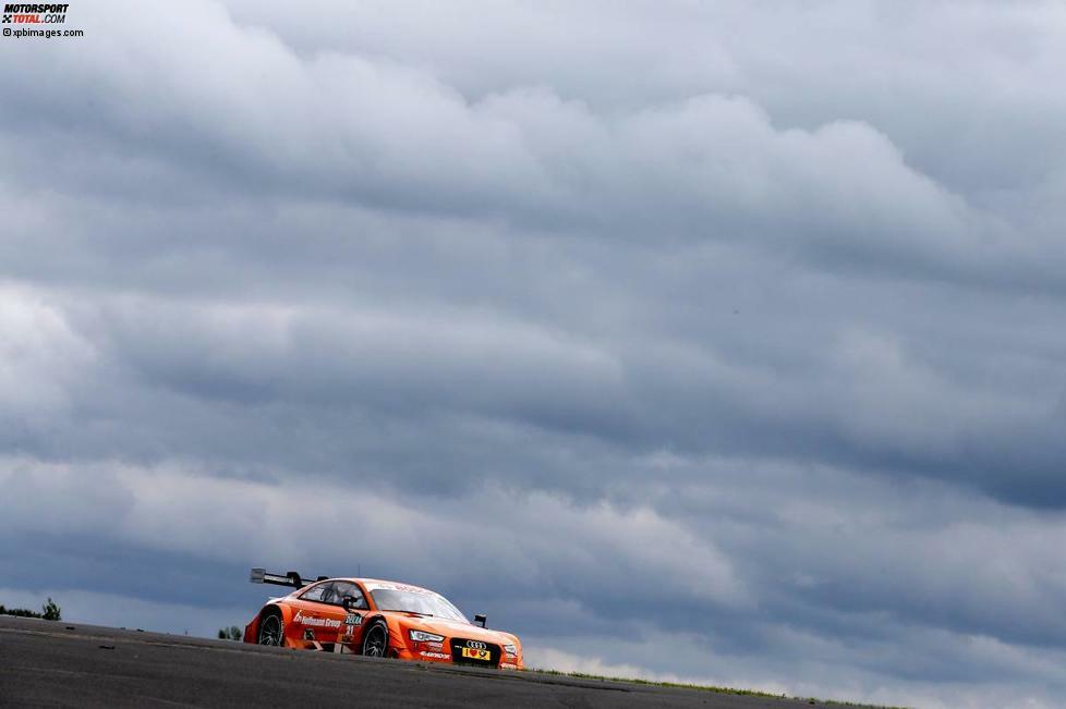 Der höchste Topspeed: Unmittelbar vor der Anbremszone der NGK-Schikane wurde der höchste Topspeed des Rennens mit 249 km/h gemessen. Diese Geschwindigkeit erreichten Martin Tomczyk (Schnitzer-BMW), Jamie Green (Rosberg-Audi/Foto), Robert Wickens (HWA-Mecedes) und Pascal Wehrlein (HWA-Mercedes). Bemerkenswert: Der spätere Sieger Wittmann (RMG-BMW) war an diesem Punkt mit einem Bestwert von 241 km/h ganze acht Stundenkilometer langsamer.