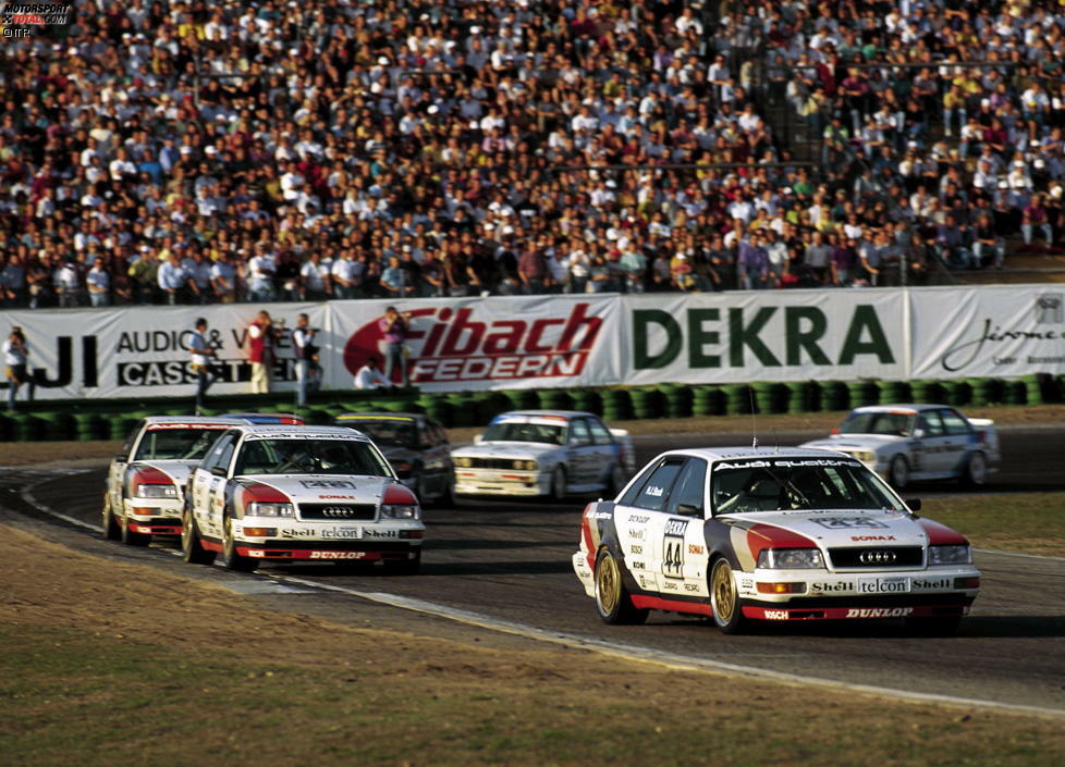 Mit 41 Prozent auf dem souveränen ersten Platz: die frühen 1990er-Jahre. Mit Stars wie Klaus Ludwig, Hans-Joachim Stuck oder Jonny Cecotto startete die DTM in dieser Zeit richtig durch. Selbst ein gewisser Michael Schumacher mischte damals mal mit. Und mit Ellen Lohr stand erstmals eine Frau ganz oben auf dem DTM-Siegertreppchen.