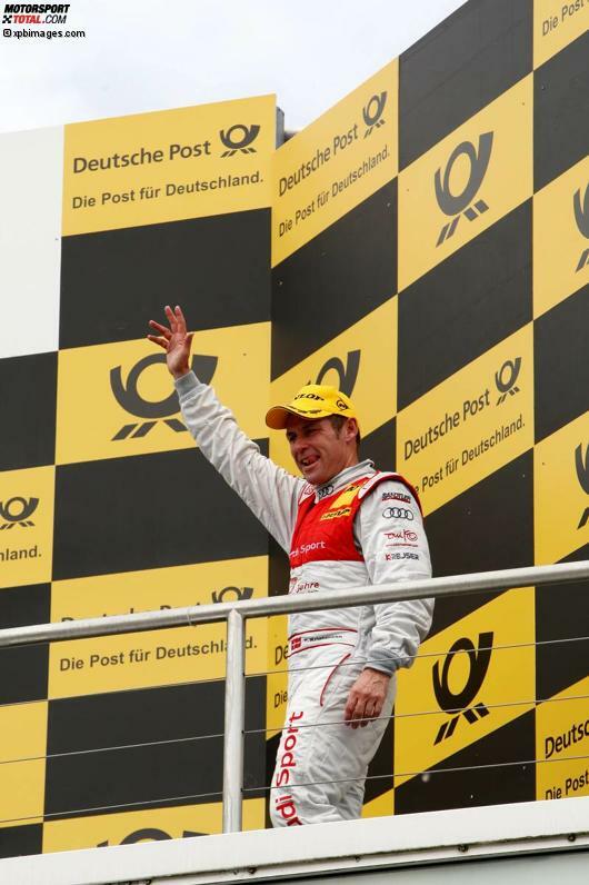 Hockenheim 2009: Tom Kristensen (Audi) klettert auf das oberste Treppchen, wird nach diesem starken Saisonauftakt aber nur Gesamtachter der DTM. Meister wird Timo Scheider (Audi).