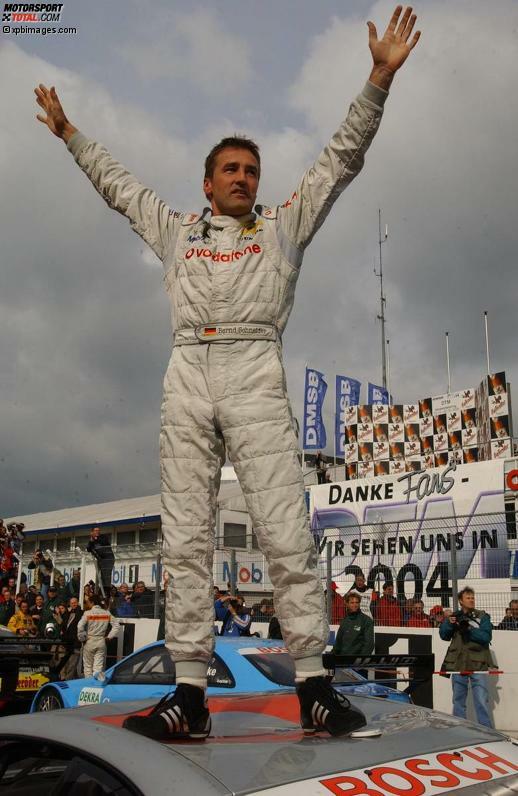 Hockenheim 2003: Bernd Schneider (Mercedes) jubelt zu Saisonbeginn und auch am Jahresende - wie schon 2000 und 2001.