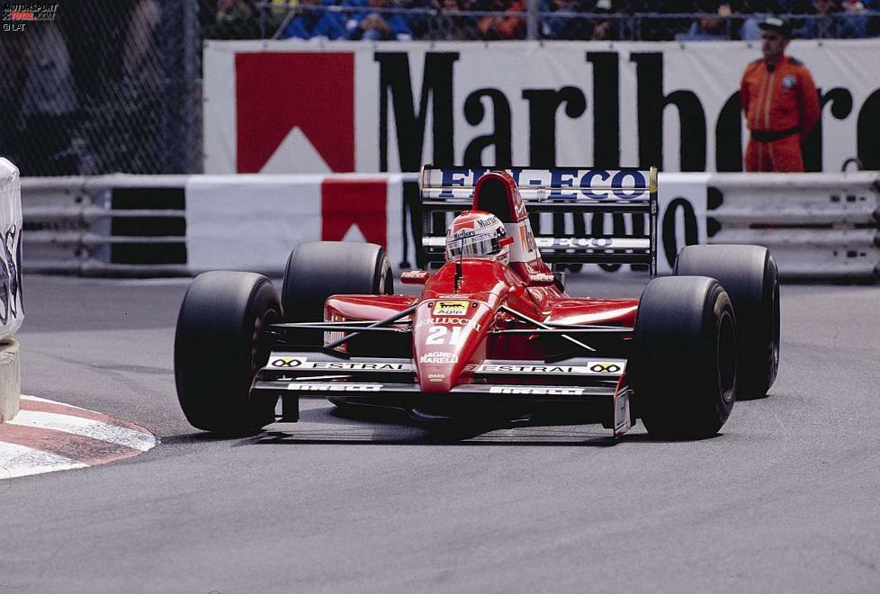 1989 war er für Benetton in der Formel 1 gefahren, 1990 und 1991 fuhr er für die Scuderia Italia (Foto). Emanuele Pirro holte insgesamt drei Punkte und erreichte mehrere Top-10-Platzierungen.