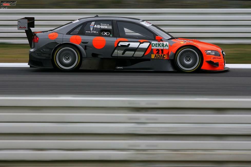 Nur ein Jahr nach seinem plötzlichen Grand-Prix-Aus nach dem Großbritannien-Rennen 2007 fuhr Christijan Albers wieder in der DTM. Dieses Mal allerdings nicht mehr für Mercedes, sondern für Audi und in einem A4. An seine früheren Erfolge konnte er damit nicht mehr anknüpfen.