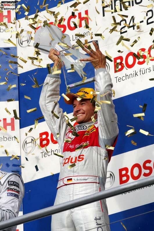 2008: Nach dem fünften von elf Saisonrennen belegt Timo Scheider (Audi) Rang eins in der Fahrerwertung. Das tut er auch am Jahresende und wird Meister.