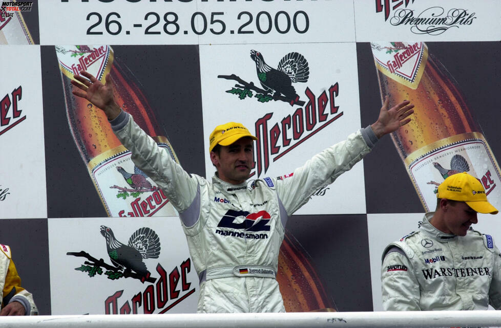2000: Beim Comeback der DTM fährt Bernd Schneider (Mercedes) am Nürburgring zum Gesamtsieg. Es ist das vorletzte Rennen des Jahres.