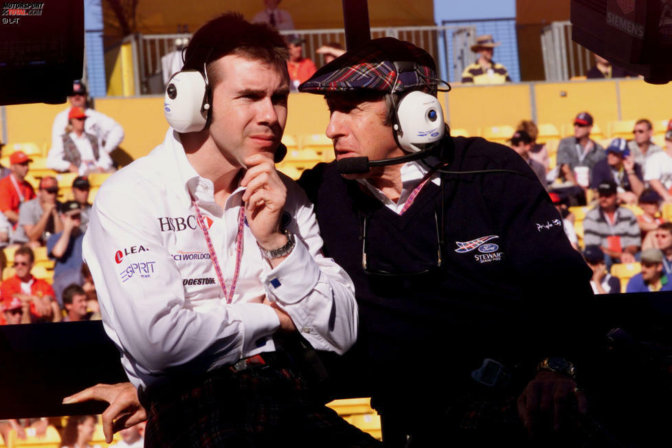 #6: 1997 steigen Jackie und sein Sohn Paul Stewart mit ihrem eigenen Team aus der Formel 3000 in die Formel 1 auf. Stewart tritt als Ford-Werksteam auf und lässt sich viele Rechnungen vom amerikanischen Automobilhersteller bezahlen. Der macht ihn Ende 1999 mit der Totalübernahme des Teams und der Umbenennung in Jaguar zu einem reichen Mann. Großer Wermutstropfen: Sohn Paul leidet an Krebs.