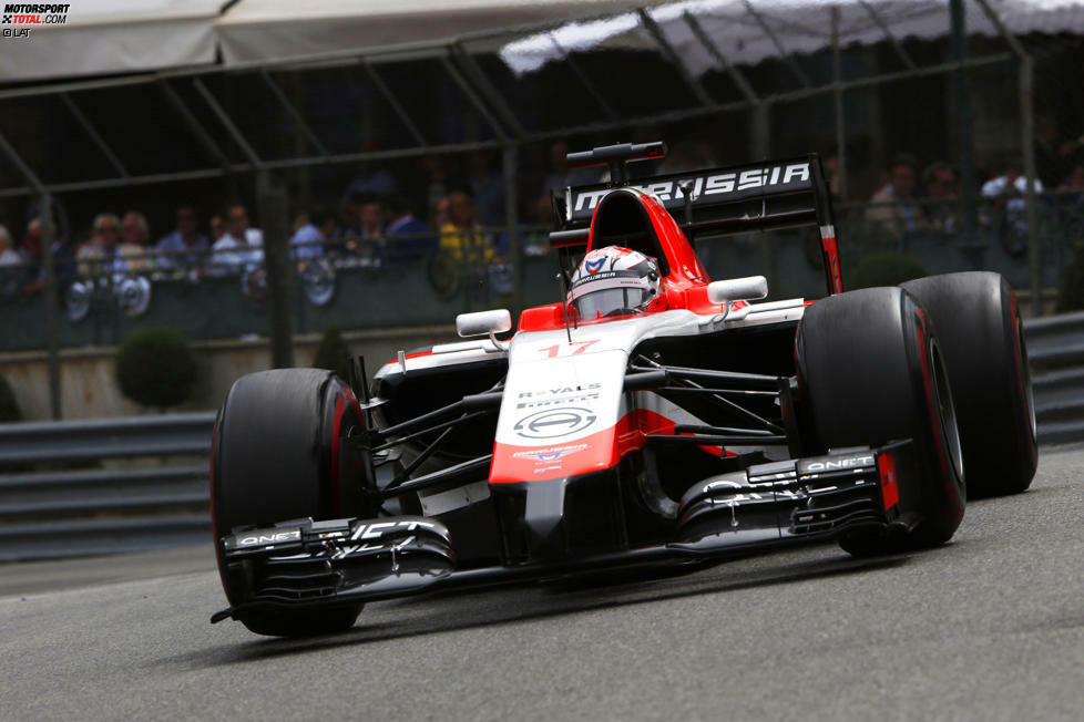 Marussia-Pilot Jules Bianchi freut sich nach Platz neun beim Grand Prix von Monaco 