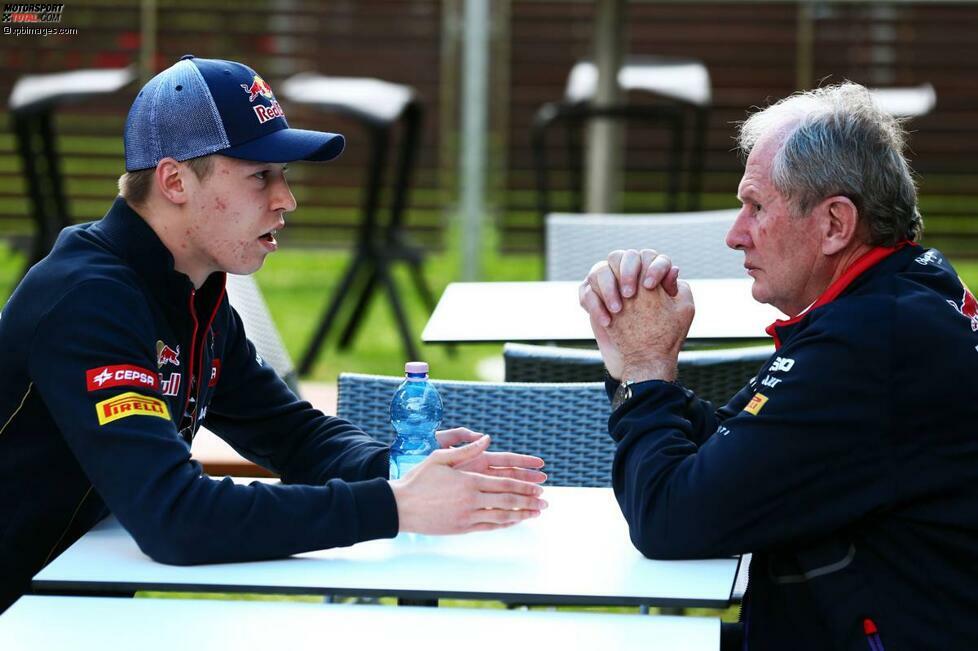 Red Bull: Bei Red Bull ist alles klar, auch wenn eine Personalie für Kinnladen auf der Asphaltdecke sorgte: Daniel Ricciardo ist billig, enorm schnell und nach drei Grand-Prix-Siegen eine heiße Zukunftsaktie, zudem langfristig an Red Bull gebunden. Mit Daniil Kwjat steigt ein 20-jähriger Russe nach nur einem Jahr in der Formel 1 zum Topteam auf.