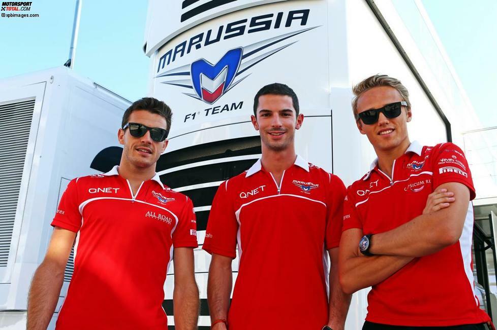 Marussia: Jules Bianchi wird wohl kaum schon 2015 ins Cockpit zurückkehren - wenn überhaupt. Max Chilton macht keinen schlechten Job und bringt immer noch gutes Geld mit. Tester Alexander Rossi wäre in Belgien beinahe zu seinem Grand-Prix-Debüt gekommen. Für 2015 ist noch alles offen, allen voran wenn der Mann mit dem Geldkoffer klopft.