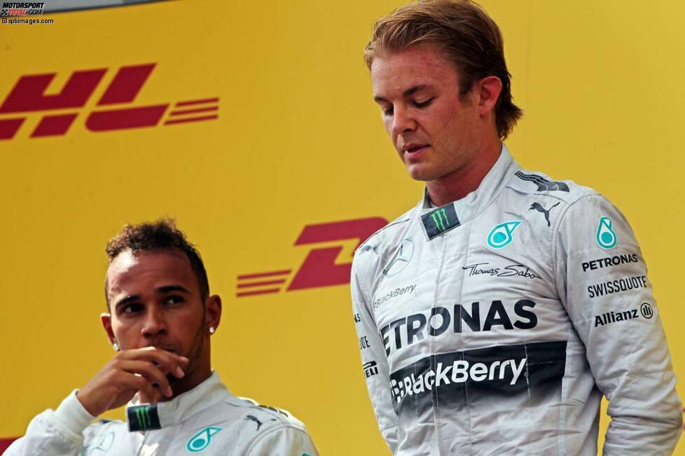 Mercedes: Rein vertraglich steht eigentlich fest, dass Nico Rosberg und Lewis Hamilton weitermachen werden. Aber nach Belgien ist die Frage berechtigt, ob diese Fahrerpaarung im Hinblick auf 2015 nicht viel zu explosiv ist? Gut möglich, dass der Vize geht, wenn der andere Weltmeister wird. Dann (und nur dann) wäre etwa die Paarung Hamilton/Alonso denkbar.