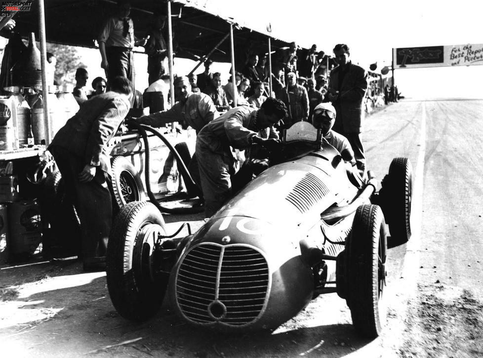 Das Jahr 2014 markiert den 48. Formel-1-Grand-Prix in Silverstone. Dennoch feiert der Veranstalter in dieser Saison sein 50-jähriges Jubiläum, denn bereits 1948 und 1949 wurden zwei Grands Prix vor Gründung der Weltmeisterschaft gefahren. Beide Läufe wurden von Maserati-Piloten gewonnen: Luigi Villoresi (Foto) und Baron Emmanuel 