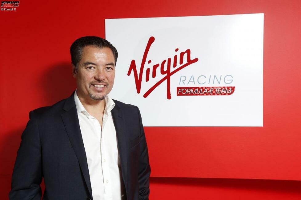 Selbst ehemalige Formel-1-Teams finden den Weg in die Formel E: Teamchef Alex Tai sollte 2010 mit Virgin in die Königsklasse einsteigen und wagt mit der Marke von Unternehmer Richard Branson jetzt einen neuen Anlauf in der Elektroserie