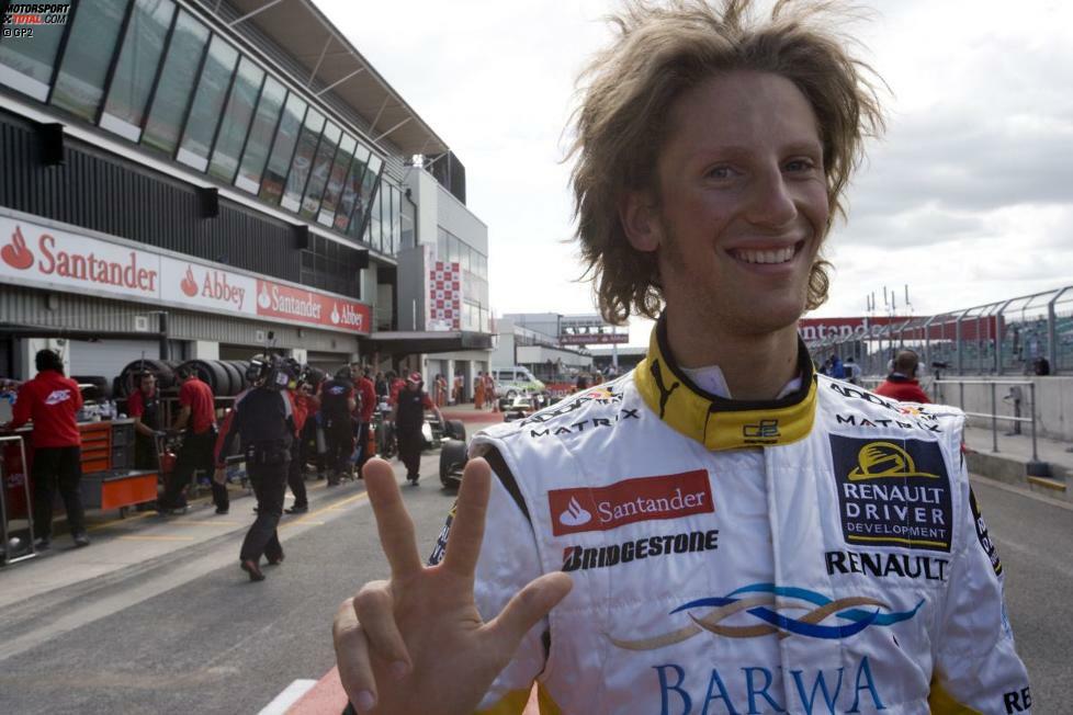 Na, erkennen Sie diesen Wuschelkopf? Richtig, es ist Romain Grosjean. Der Franzose gilt 2009 als großer Meisterschaftsanwärter als er Mitte der Saison den Sprung in die Königsklasse wagt. Doch die Rechnung geht nicht auf: Grosjean nimmt 2011 einen neuen Anlauf und gewinnt den GP2-Titel. Danach macht er sich erst als Crashpilot unbeliebt, bevor er zeigen kann, welchen Wert er für Lotus und ab 2016 für das neue Haas-Team besitzt.