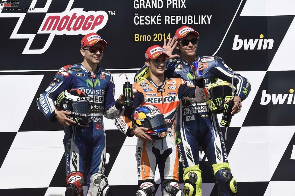 Nun stellt sich die große Frage, ob Marquez in zwei Wochen in Silverstone zurückschlagen kann, oder ob wieder Pedrosa, Lorenzo und Rossi das Gridgirl auf dem Podest mit Champagner bespritzen dürfen.