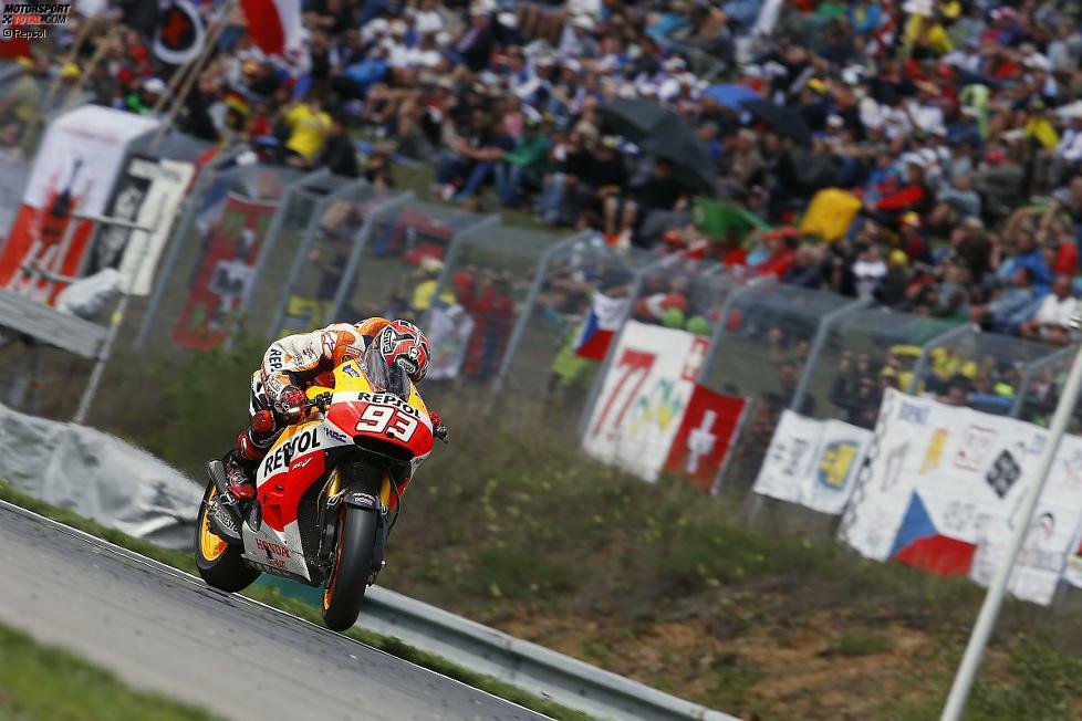 Zum ersten Mal in dieser Saison kann Marc Marquez das Ruder nicht herumreißen und kommt als Vierter ins Ziel. Zum ersten Mal in seiner MotoGP-Karriere klettert der Spanier nicht auf das Podest, wenn er ins Ziel kommt.