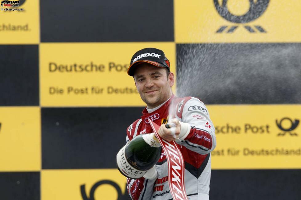 29. Juni 2014, Norisring (Deutschland): Nach etlichen Pleiten, Pech und Pannen in den vorherigen Rennen erzielt Jamie Green am Norisring seinen ersten Saison-Podestplatz. Zum Sieg reicht es nicht ganz, er wird Zweiter.