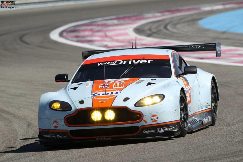 Startnummer: 95
Kategorie: GTE-Am
Team: Aston Martin Racing
Fahrzeug: Aston Martin Vantage V8
Fahrer: Kristian Poulsen, David Heinemeier Hansson, Nicki Thiim
Reifen: Michelin