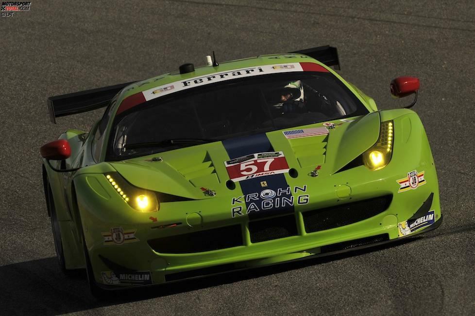 Startnummer: 57
Kategorie: GTE-Am
Team: Krohn Racing
Fahrzeug: Ferrari 458 Italia
Fahrer: Tracy Krohn, Niclas Jönsson, Ben Collins
Reifen: Michelin