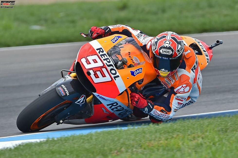 Im Q2 untermauert Marquez erneut seine Vormachtstellung und rast zur Pole-Position. Der Spanier teilt sich die erste Startreihe mit Andrea Dovizioso und Jorge Lorenzo.