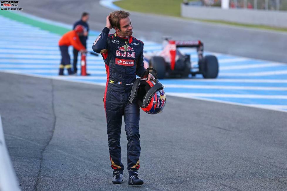 Jean-Eric Vergne (Toro Rosso-Renault STR9) / 45 Runden / 1:29.915 Minuten (Donnerstag)
Der Franzose war der Glückspilz in Reihen aller Piloten aus der Red-Bull-Familie. Vergne schaffte mit dem fragilen Renault-Antrieb 45 Runden an zwei Tagen - seine 