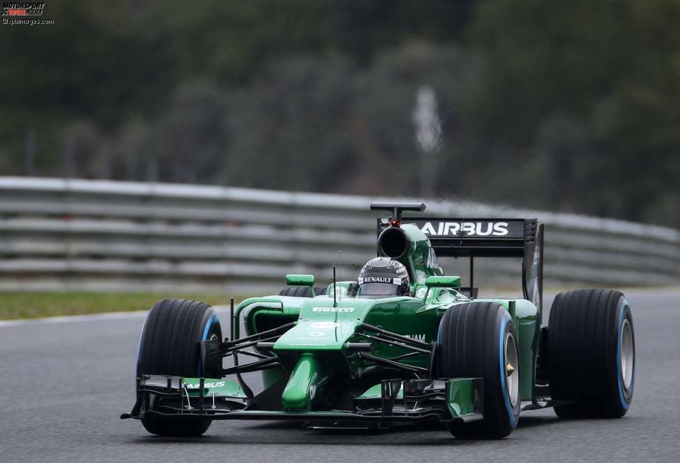 Kamui Kobayashi (Caterham-Renault CT05) / 54 Runden / 1:43.193 Minuten (Freitag)
Der Japaner ist zurück in der Formel 1 - und er hat Caterham bislang Glück gebracht. Nach drei schwierigen Tagen lernte der CT05 mit Kobayashi am Steuer am Freitag endlich das Laufen. 