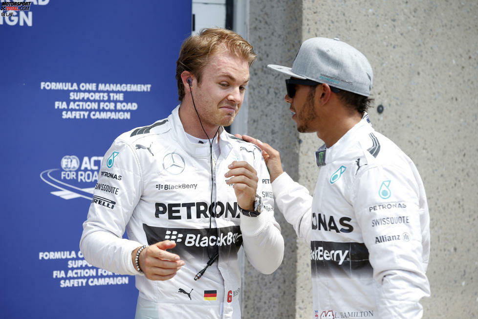 Pole-Position auf Lewis Hamiltons Lieblingsstrecke: Nico Rosberg nimmt das Momentum von Monaco mit und zwingt seinen Mercedes-Teamkollegen auch im Qualifying in Kanada in die Knie. Und Hamilton, diesmal sportlicher Verlierer, redet sich auch nicht auf seine kleinen Fahrfehler raus: 