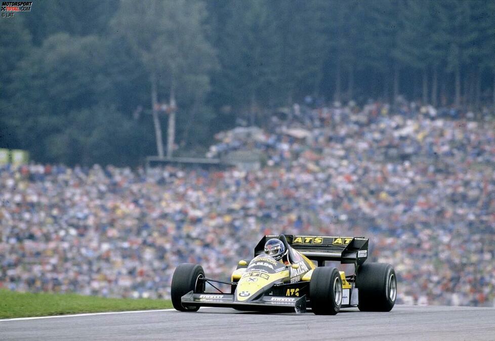 Die Formel-1-Karriere von Gerhard Berger (geboren am 27. August 1959 in Wörgl) beginnt beim Grand Prix von Österreich 1984. Mit dem ATS-BMW kommt er bei seinem Debüt auf P12 ins Ziel. Bei seinem zweiten Start in Monza wird er Sechster, bekommt aber keinen WM-Punkt, weil ATS nur Teamkollege Manfred Winkelhock für Punkte gemeldet hat.