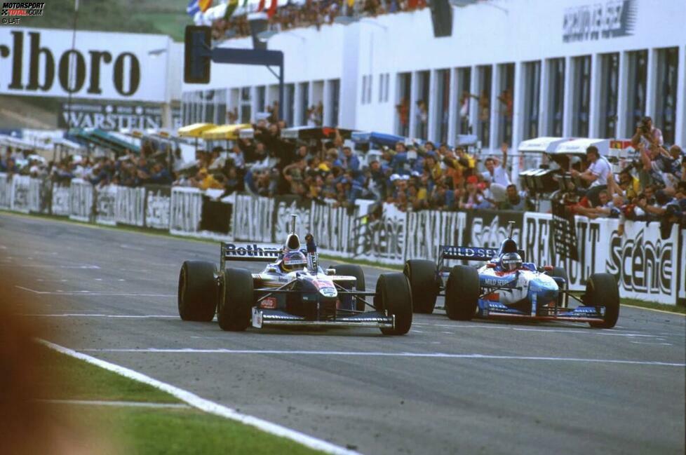 Jerez 1997: Beim Saisonfinale, welches das 210. und letzte Rennen seiner aktiven Karriere ist, verpasst Berger das Podest denkbar knapp. Jacques Villeneuve (Williams) kreuzt die Ziellinie 0,116 Sekunden vor Berger. Der Kanadier krönt sich zum Weltmeister, während Bergers letzte Saison mit P4 beim Finale und Gesamtrang fünf zu Ende geht.
