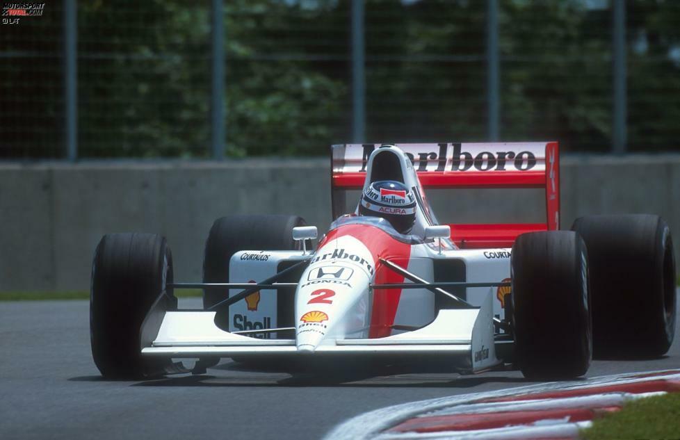 1992, in ihrer dritten gemeinsamen McLaren-Saison, begegnen sich Berger und Senna auf vergleichbarem Level (50 WM-Punkte für Senna, 49 für Berger). Beide müssen allerdings einsehen, dass gegen die überlegenen Williams-Renault kaum etwas auszurichten ist. Senna gewinnt dreimal, Berger zweimal: Zuerst in Montreal, und schließlich auch ...