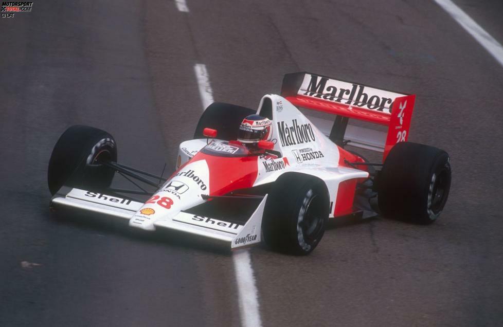 ... das Cockpit des Franzosen bei McLaren. Berger ist ab sofort Teamkollege von Ayrton Senna und schlägt diesen beim ersten gemeinsamen Auftritt auf Anhieb - zumindest im Qualifying.
